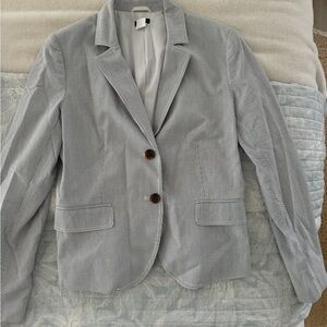 J.Crew Seersucker (blue and white) women’s professional blazer